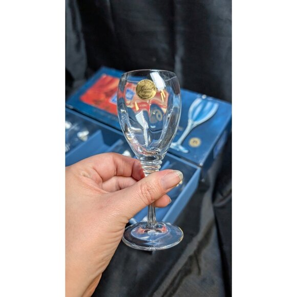 6 vintage Cristal D'arques box of six glasses 2 ounce - new - Picture 2 of 8